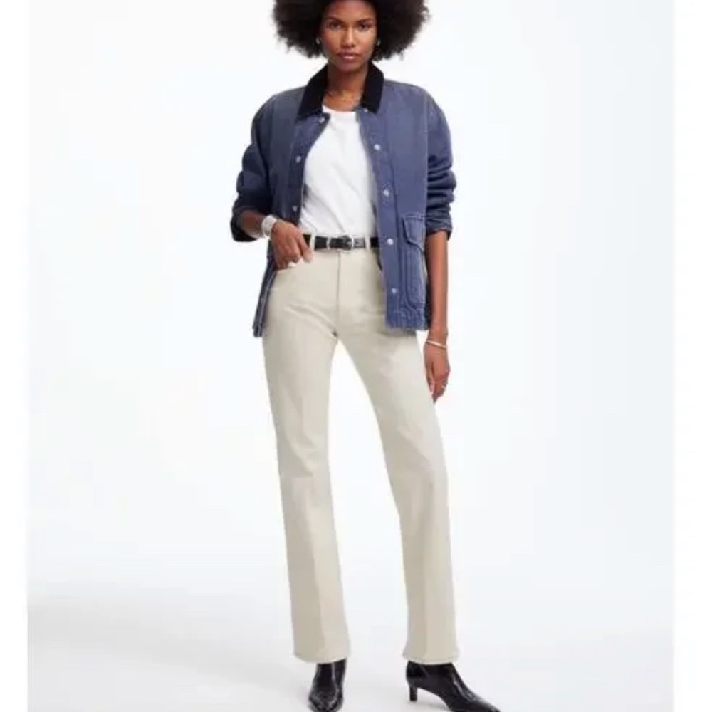 Madewell Relaxed Bootcut Jeans Vintage Ivory Stretch High Rise Size 28 NWT